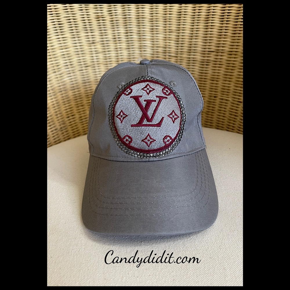 Handmade Candy Did It! Gray Studded Couture Ball Cap